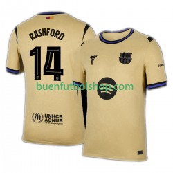 Camiseta de Fútbol FC Barcelona Marcus Rashford 14 UCL 2025-2026 Segunda Equipación Manga Corta Hombre