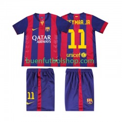 Camiseta de Fútbol FC Barcelona Neymar JR 11 Retro 2014 2015 Primera Equipación Manga Corta Niño