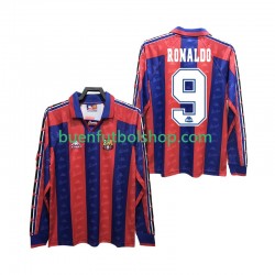 Camiseta de Fútbol FC Barcelona RONALDO 9 Retro 1996 1997 Primera Equipación Manga Larga Hombre