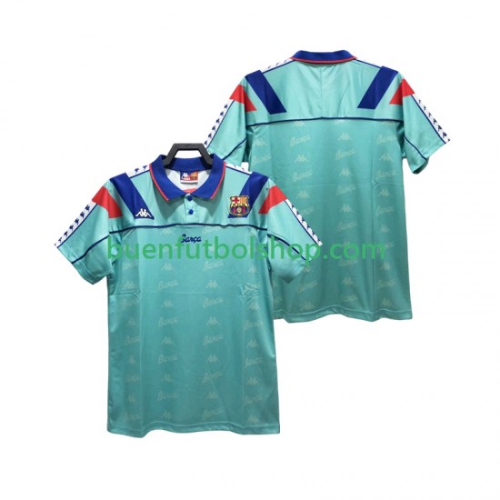 Camiseta de Fútbol FC Barcelona Retro 1992 1995 Segunda Equipación Manga Corta Hombre