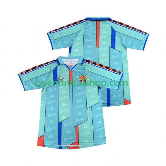 Camiseta de Fútbol FC Barcelona Retro 1996 1997 Segunda Equipación Manga Corta Hombre Camiseta de Fútbol FC Barcelona Retro 1996 1997 Segunda Equipación Manga Corta Hombre