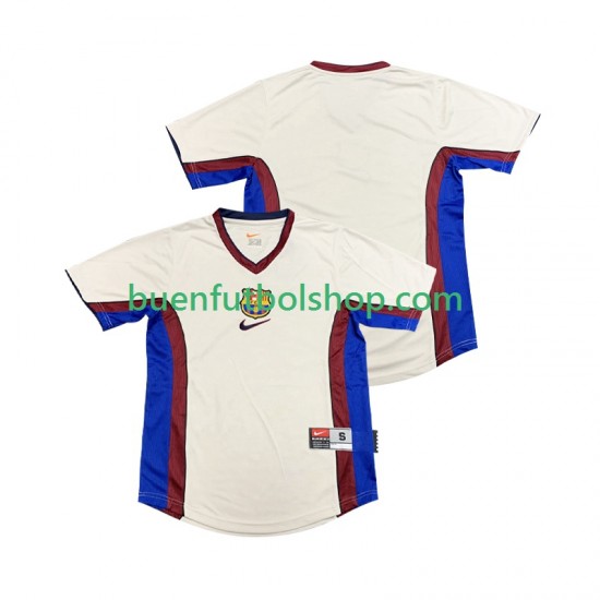 Camiseta de Fútbol FC Barcelona Retro 1998 1999 Segunda Equipación Manga Corta Hombre Camiseta de Fútbol FC Barcelona Retro 1998 1999 Segunda Equipación Manga Corta Hombre