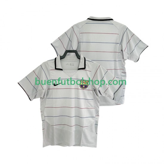 Camiseta de Fútbol FC Barcelona Retro 2003 2004 Segunda Equipación Manga Corta Hombre Camiseta de Fútbol FC Barcelona Retro 2003 2004 Segunda Equipación Manga Corta Hombre