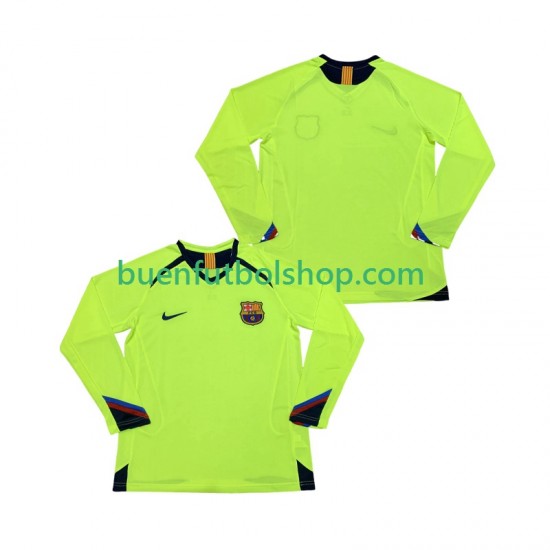 Camiseta de Fútbol FC Barcelona Retro 2005 2006 Segunda Equipación Manga Larga Hombre Camiseta de Fútbol FC Barcelona Retro 2005 2006 Segunda Equipación Manga Larga Hombre