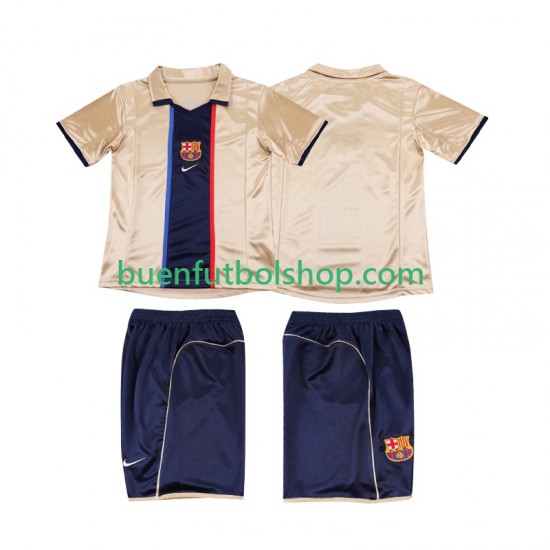Camiseta de Fútbol FC Barcelona Retro 2001 2002 Segunda Equipación Manga Corta Niño Camiseta de Fútbol FC Barcelona Retro 2001 2002 Segunda Equipación Manga Corta Niño