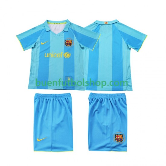 Camiseta de Fútbol FC Barcelona Retro 2007 2008 Segunda Equipación Manga Corta Niño Camiseta de Fútbol FC Barcelona Retro 2007 2008 Segunda Equipación Manga Corta Niño