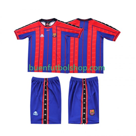 Camiseta de Fútbol FC Barcelona Retro 1997 1998 Primera Equipación Manga Corta Niño Camiseta de Fútbol FC Barcelona Retro 1997 1998 Primera Equipación Manga Corta Niño