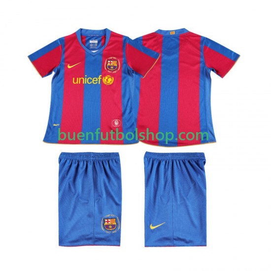 Camiseta de Fútbol FC Barcelona Retro 2007 2008 Primera Equipación Manga Corta Niño Camiseta de Fútbol FC Barcelona Retro 2007 2008 Primera Equipación Manga Corta Niño