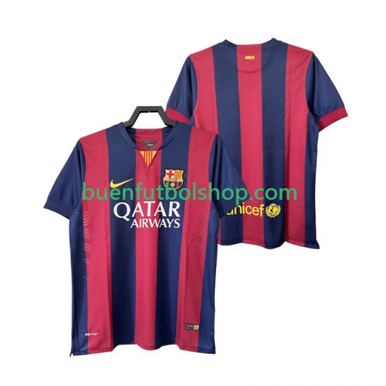 Camiseta de Fútbol FC Barcelona Retro 2014 2015 Primera Equipación Manga Corta Hombre Camiseta de Fútbol FC Barcelona Retro 2014 2015 Primera Equipación Manga Corta Hombre