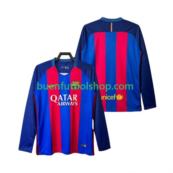 Camiseta de Fútbol FC Barcelona Retro 2016 2017 Primera Equipación Manga Larga Hombre Camiseta de Fútbol FC Barcelona Retro 2016 2017 Primera Equipación Manga Larga Hombre