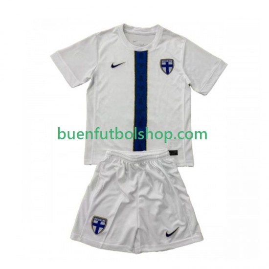 Camiseta de Fútbol Finlandia 2025 Primera Equipación Manga Corta Niño
