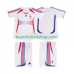 Camiseta de Fútbol Francia Retro 2006 Segunda Equipación Manga Corta Niño Camiseta de Fútbol Francia Retro 2006 Segunda Equipación Manga Corta Niño