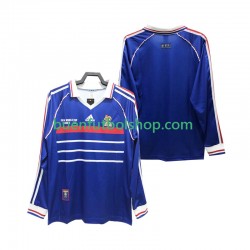 Camiseta de Fútbol Francia Retro 1998 Primera Equipación Manga Larga Hombre