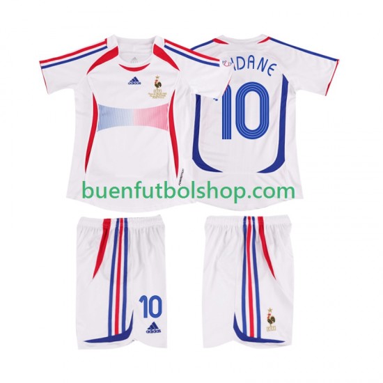Camiseta de Fútbol Francia ZIDANE 10 Retro 2006 Segunda Equipación Manga Corta Niño Camiseta de Fútbol Francia ZIDANE 10 Retro 2006 Segunda Equipación Manga Corta Niño