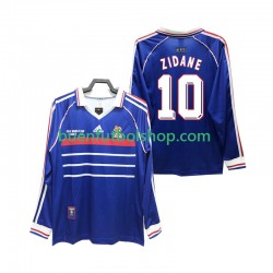 Camiseta de Fútbol Francia ZIDANE 10 Retro 1998 Primera Equipación Manga Larga Hombre Camiseta de Fútbol Francia ZIDANE 10 Retro 1998 Primera Equipación Manga Larga Hombre
