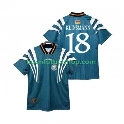 Camiseta de Fútbol Alemania KLINSMANN 18 Retro 1996 Segunda Equipación Manga Corta Hombre