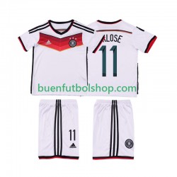 Camiseta de Fútbol Alemania KLOSE 11 Retro 2014 Primera Equipación Manga Corta Niño