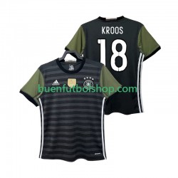 Camiseta de Fútbol Alemania KROOS 18 Retro 2016 Segunda Equipación Manga Corta Hombre