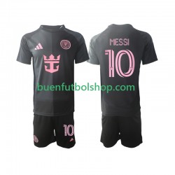 Camiseta de Fútbol Inter Miami Lionel Messi 10 2025 Segunda Equipación Manga Corta Niño