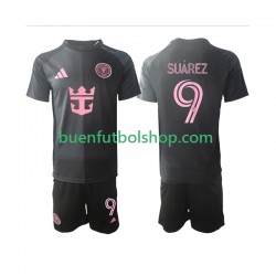 Camiseta de Fútbol Inter Miami Luis Suarez 9 2025 Segunda Equipación Manga Corta Niño