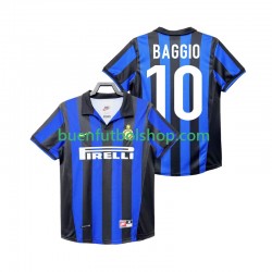 Camiseta de Fútbol Inter Milan BAGGIO 10 Retro 1998 1999 Primera Equipación Manga Corta Hombre