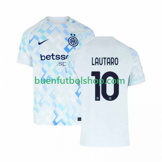 Camiseta de Fútbol Inter Milan Lautaro Martinez 10 2025-2026 Segunda Equipación Manga Corta Hombre
