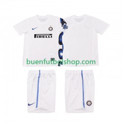 Camiseta de Fútbol Inter Milan Retro 2010 2011 Segunda Equipación Manga Corta Niño