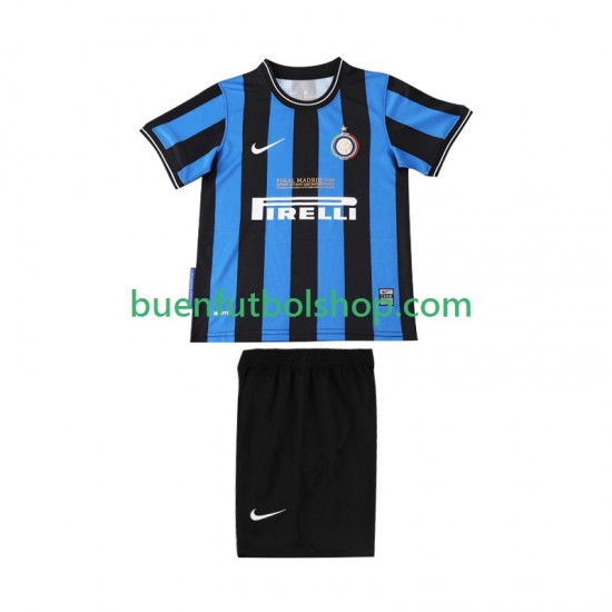 Camiseta de Fútbol Inter Milan Retro 2009 2010 Primera Equipación Manga Corta Niño Camiseta de Fútbol Inter Milan Retro 2009 2010 Primera Equipación Manga Corta Niño