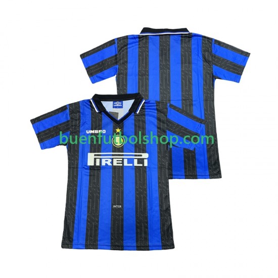 Camiseta de Fútbol Inter Milan Retro 1997 1998 Primera Equipación Manga Corta Hombre Camiseta de Fútbol Inter Milan Retro 1997 1998 Primera Equipación Manga Corta Hombre