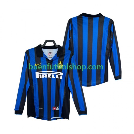 Camiseta de Fútbol Inter Milan Retro 1998 1999 Primera Equipación Manga Larga Hombre Camiseta de Fútbol Inter Milan Retro 1998 1999 Primera Equipación Manga Larga Hombre