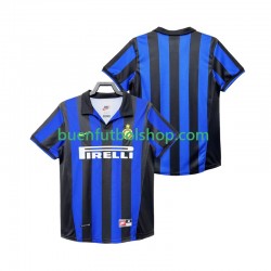 Camiseta de Fútbol Inter Milan Retro 1998 1999 Primera Equipación Manga Corta Hombre