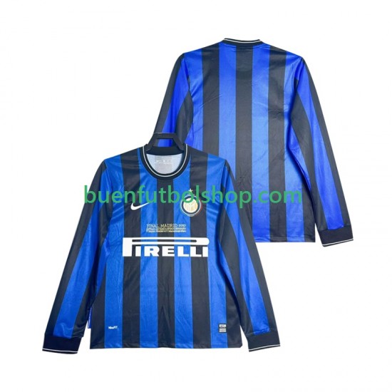 Camiseta de Fútbol Inter Milan Retro 2009 2010 Primera Equipación Manga Larga Hombre Camiseta de Fútbol Inter Milan Retro 2009 2010 Primera Equipación Manga Larga Hombre