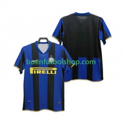 Camiseta de Fútbol Inter Milan Retro Champions League 2008 2009 Primera Equipación Manga Corta Hombre