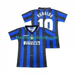 Camiseta de Fútbol Inter Milan Ronaldo 10 Retro 1997 1998 Primera Equipación Manga Corta Hombre