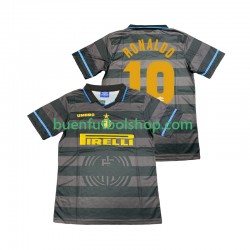 Camiseta de Fútbol Inter Milan Ronaldo 10 Retro 1997 1998 Tercera Equipación Manga Corta Hombre
