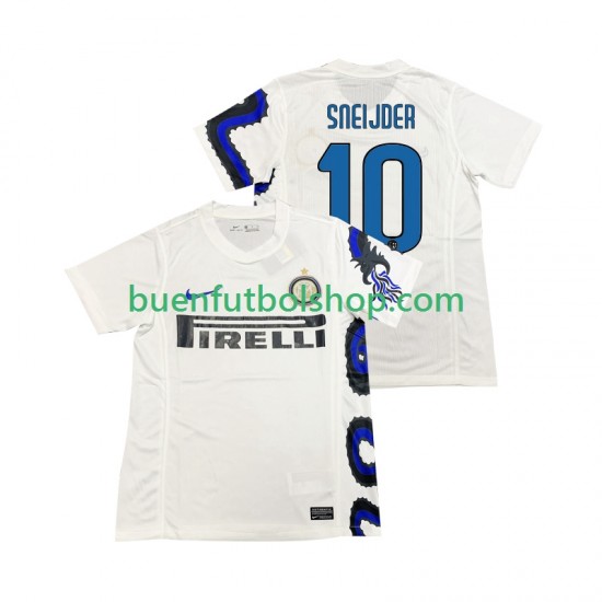 Camiseta de Fútbol Inter Milan SNEIJDER 10 Retro 2010 2011 Segunda Equipación Manga Corta Hombre
