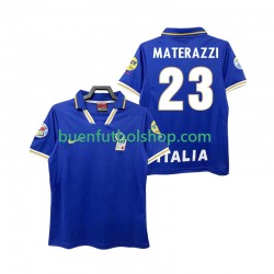 Camiseta de Fútbol Italia MATERAZZI 23 Retro 1996 Primera Equipación Manga Corta Hombre Camiseta de Fútbol Italia MATERAZZI 23 Retro 1996 Primera Equipación Manga Corta Hombre