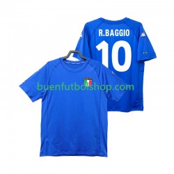 Camiseta de Fútbol Italia Roberto Baggio 10 Retro 2000 Primera Equipación Manga Corta Hombre