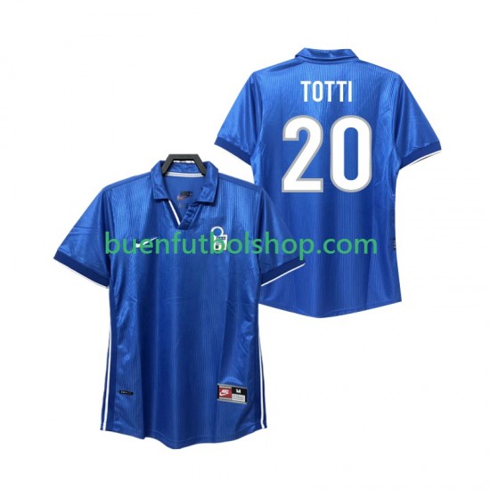 Camiseta de Fútbol Italia Totti 20 Retro 1998 Primera Equipación Manga Corta Hombre Camiseta de Fútbol Italia Totti 20 Retro 1998 Primera Equipación Manga Corta Hombre