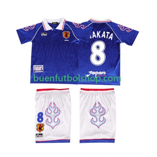 Camiseta de Fútbol Japón NAKATA 8 Retro 1998 Primera Equipación Manga Corta Niño Camiseta de Fútbol Japón NAKATA 8 Retro 1998 Primera Equipación Manga Corta Niño