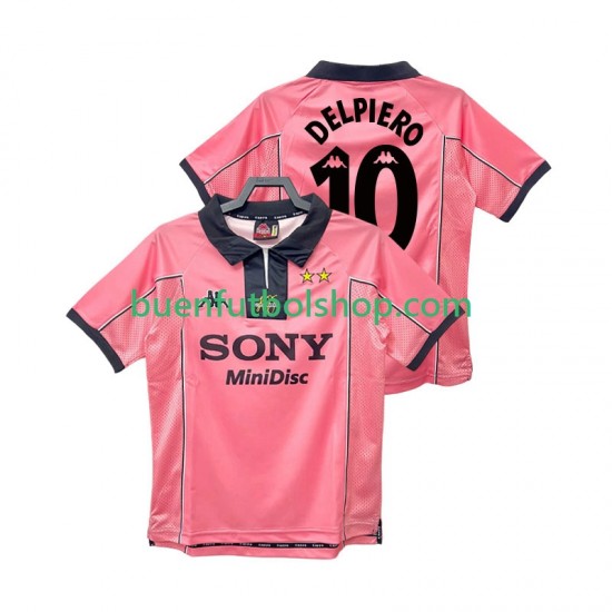 Camiseta de Fútbol Juventus DEL PIER0 10 Retro 1997 1998 Segunda Equipación Manga Corta Hombre
