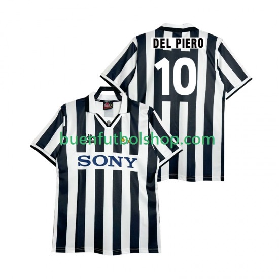 Camiseta de Fútbol Juventus DEL PIERO 10 Retro 1995 1996 Primera Equipación Manga Corta Hombre