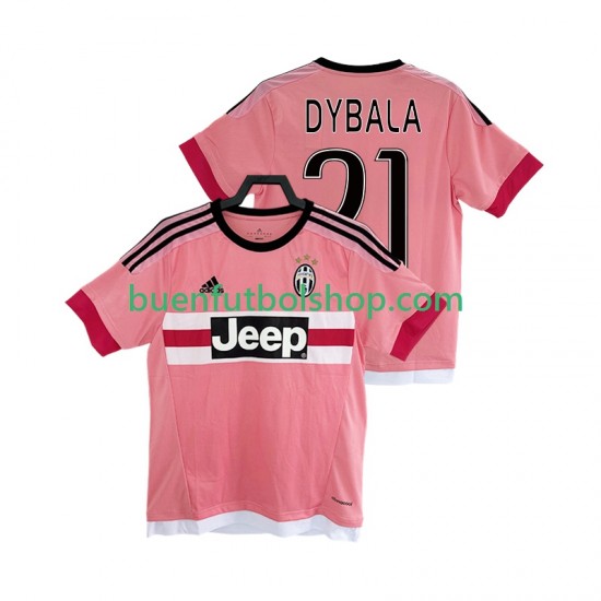 Camiseta de Fútbol Juventus DYBALA 21 Retro 2016 2017 Segunda Equipación Manga Corta Hombre