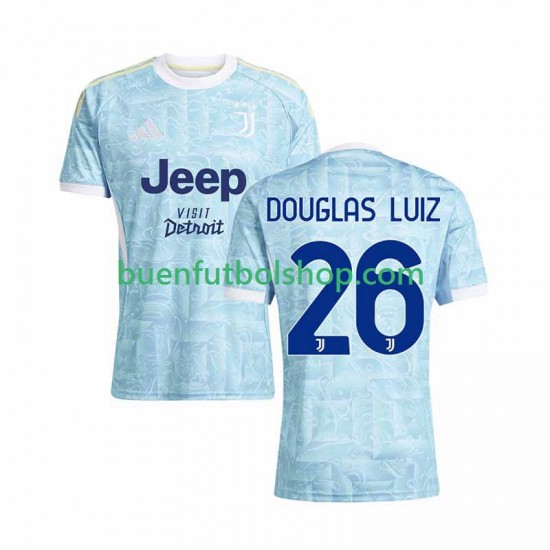 Camiseta de Fútbol Juventus Douglas Luiz 26 2025-2026 Segunda Equipación Manga Corta Hombre Camiseta de Fútbol Juventus Douglas Luiz 26 2025-2026 Segunda Equipación Manga Corta Hombre