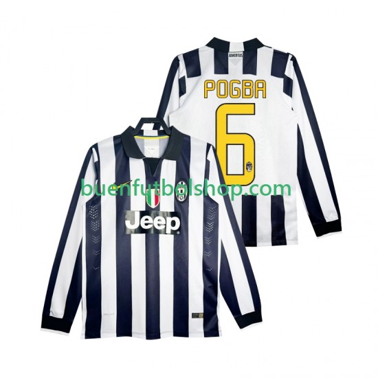Camiseta de Fútbol Juventus Pogba 6 Retro 2014 2015 Primera Equipación Manga Larga Hombre Camiseta de Fútbol Juventus Pogba 6 Retro 2014 2015 Primera Equipación Manga Larga Hombre