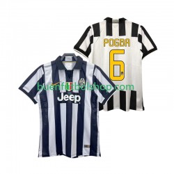 Camiseta de Fútbol Juventus Pogba 6 Retro 2014 2015 Primera Equipación Manga Corta Hombre