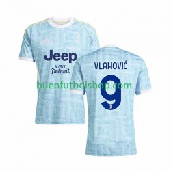 Camiseta de Fútbol Juventus Vlahovic 9 2025-2026 Segunda Equipación Manga Corta Hombre