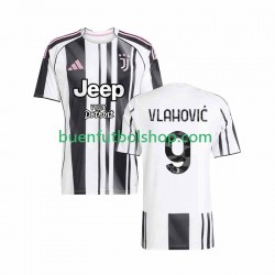 Camiseta de Fútbol Juventus Vlahovic 9 2025-2026 Primera Equipación Manga Corta Hombre