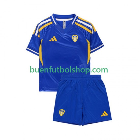 Camiseta de Fútbol Leeds United 2025-2026 Segunda Equipación Manga Corta Niño