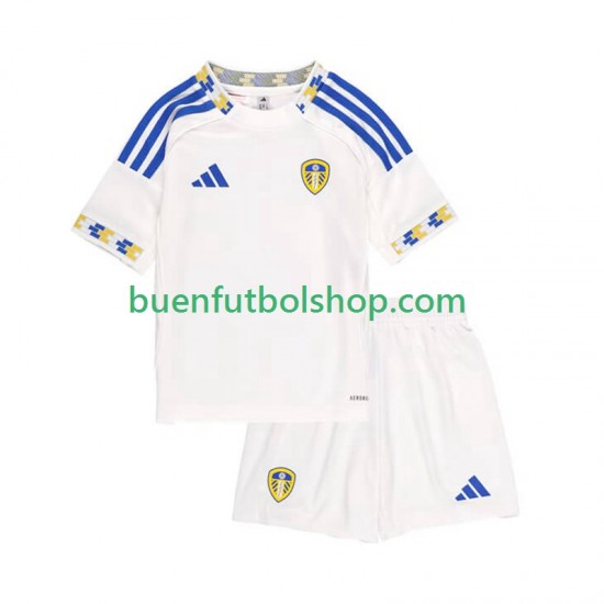 Camiseta de Fútbol Leeds United 2025-2026 Primera Equipación Manga Corta Niño